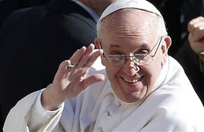 Pope Francis arrives in Saint Peter's Square for his inaugural mass at the Vatican...Pope Francis arrives in Saint Peter's Square for his inaugural mass at the Vatican, March 19, 2013. Pope Francis celebrates his inaugural mass on Tuesday among political and religious leaders from around the world and amid a wave of hope for a renewal of the scandal-plagued Roman Catholic Church.          REUTERS/Stefano Rellandini (VATICAN  - Tags: RELIGION POLITICS)